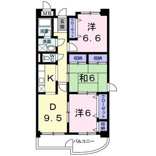 サクシード備後【201号室】の間取り