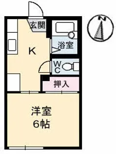 クレセント倉田【206号室】の間取り
