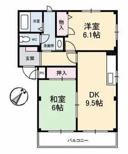 グレース春日【202号室】の間取り