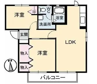 ルピナス御幸 B棟【201号室】の間取り