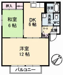 フォーレスODA A棟【202号室】の間取り