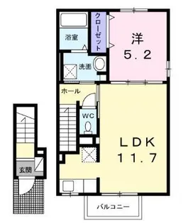 シュエット Ⅱ【202号室】の間取り