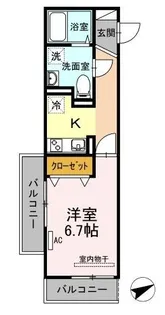アリエッタ川口【207号室】の間取り