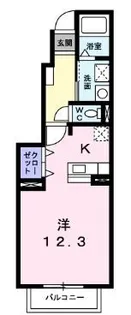 モンドミュール【103号室】の間取り