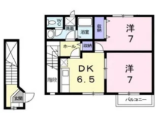 シャン.ド.フルール【202号室】の間取り