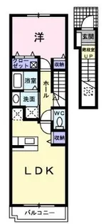 1LDKの間取り画像