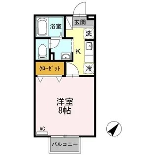 セジュール エル カンポ【201号室】の間取り