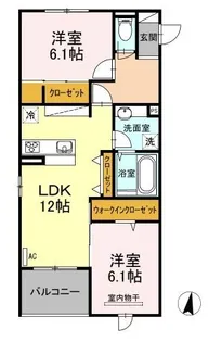 アリエッタ光南町【203号室】の間取り