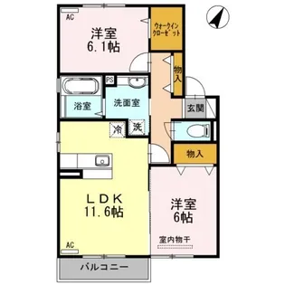 JODEN【202号室】の間取り