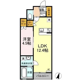 アメリア【103号室】の間取り