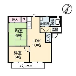 パサージュ A棟【201号室】の間取り
