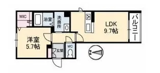 グランベレオ南手城【301号室】の間取り
