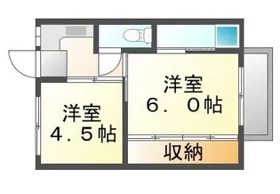 ビレッジハウス瀬戸1号棟【206号室】の間取り
