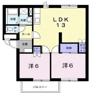 Dカントリーハイツ【202号室】の間取り