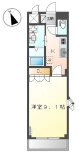 ブリエ【201号室】の間取り