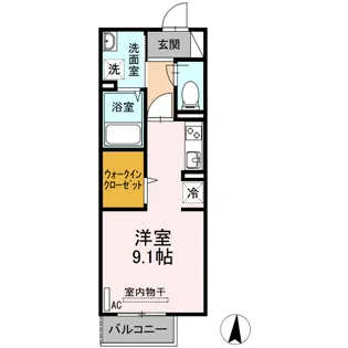 GRADO船町【301号室】の間取り