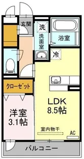 DーROOM LABO【201号室】の間取り