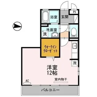 リファルジェント泉 B棟【102号室】の間取り