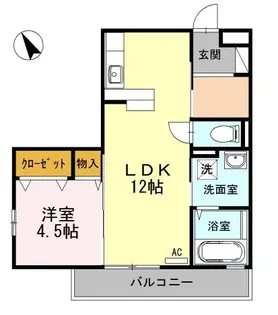 ローゼスポート港町 A棟【205号室】の間取り