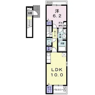 グランツA【201号室】の間取り