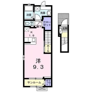 アクシアB【205号室】の間取り