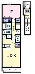 クラール アンジュA【202号室】の間取り