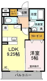 ハピネス2【302号室】の間取り