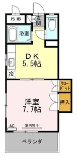 みよしのハイツ【306号室】の間取り
