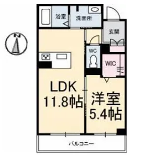 シャラーレ西深津【103号室】の間取り