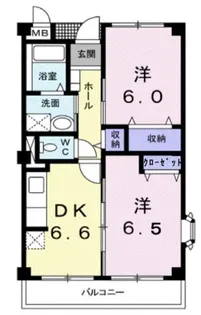 ニューマリッチ東深津【301号室】の間取り