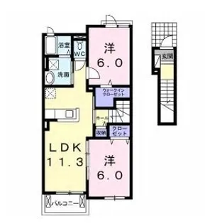 グレイス【204号室】の間取り