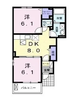 ブランシュ プロスペレC【101号室】の間取り
