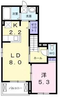 エスプランドル【204号室】の間取り