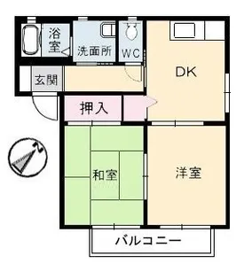 ソレイユ B棟【202号室】の間取り