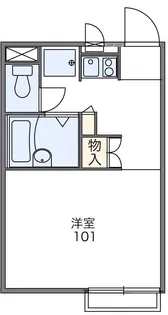 レオパレスEMI【206号室】の間取り