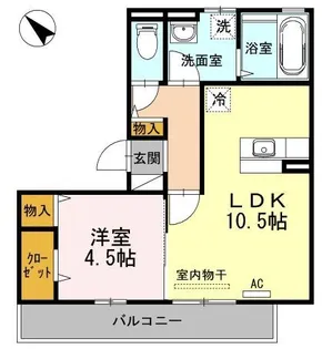 オッツ東川口【301号室】の間取り