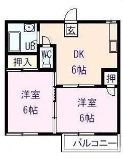 エステート春日A【202号室】の間取り
