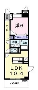 ベルフロンテ【201号室】の間取り