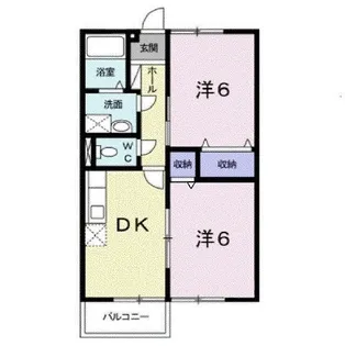 山茶館【201号室】の間取り