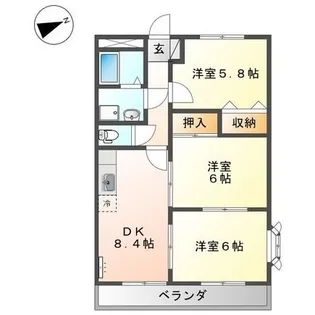 サンフォレスト曙【101号室】の間取り
