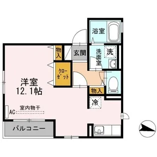 カーサフェリーチェ【202号室】の間取り