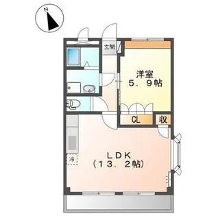 アンシャンテ曙【201号室】の間取り