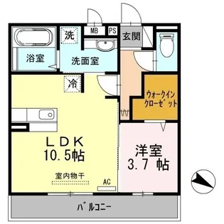 アルコバレーノ【202号室】の間取り