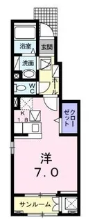 ベルフローラⅡ【103号室】の間取り