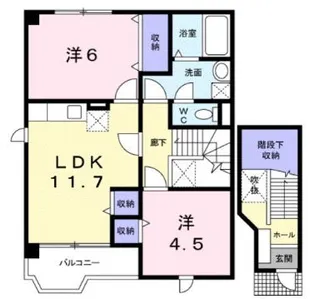 サンロード福山B【201号室】の間取り