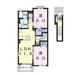 グレイス【205号室】の間取り