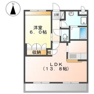 ボンヌ シャンス【203号室】の間取り