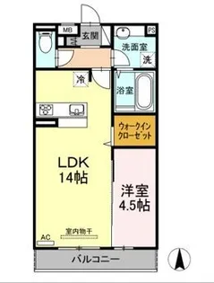 DーROOMセレーノ【303号室】の間取り