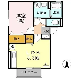 ルピナ深津【101号室】の間取り