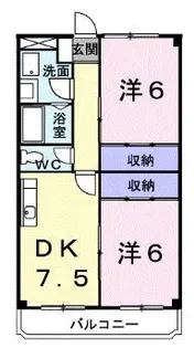 ビューセジュールK【203号室】の間取り